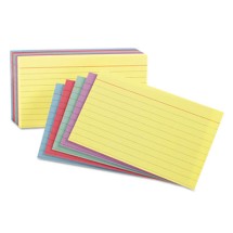 Color Coded Ruled Index Cards, 3 x 5, Assorted Colors, 100/Pack