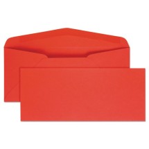Colored Envelope, #10, Bankers Flap, Gummed Closure, 4.13 x 9.5, Red, 25/Pack