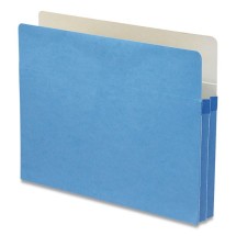 Colored File Pockets, 1.75" Expansion, Letter Size, Blue