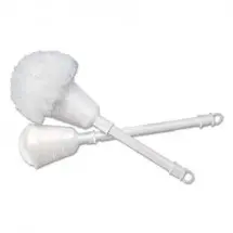 Cone Bowl Mop, 10" Handle, 2" dia. Head, Plastic, White, 25/Carton