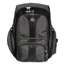 Contour Laptop Backpack, Nylon, 15 3/4 x 9 x 19 1/2, Black