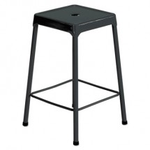 Safco Black Counter-Height Steel Stool 25"H