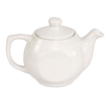 Crestware AL74 Alpine White Teapot with Lid 14 oz. - 1 doz