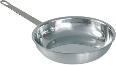 Crestware FRY10 Heavy Weight Polished Aluminum Fry Pan 10-3/8"