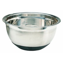 Crestware MBR05 Stainless Steel Mixing Bowl with Rubber Base 5 Qt.
