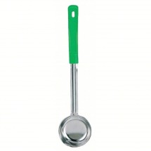 Crestware SPO4 Solid Portion Control Spoon, Green Handle 4 oz.