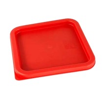 Crestware SQCL68 Red Lid For 6 & 8 Qt. Clear Square Containers