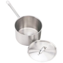 Crestware SSPAN7WC Induction Sauce Pan with Cover 7-5/8 Qt.