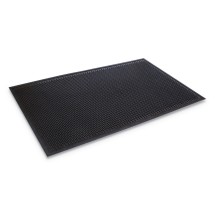 Crown-Tred Indoor/Outdoor Rubber Scraper Mat, Black, 43.75" x 66.75