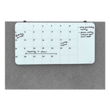 Cubicle Glass Dry Erase Board, 12 x 12, White