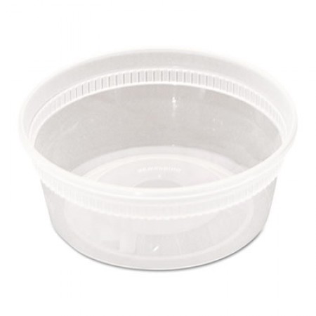 DELItainer Clear Microwavable Combo, 8 oz, 1.13 x 2.8 x 1.33, 240/Carton