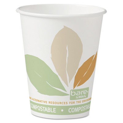 Dart Bare Design Eco-Forward 8 oz. Paper Hot Cups - 1000 pcs