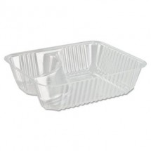 Dart ClearPac Small Nacho 2-Compartment Tray, - 500 pcs