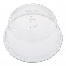 Dart Flat-Top Plastic Dome Cup Lids, Fits 5 - 8 oz. Foam Containers - 1000 pcs