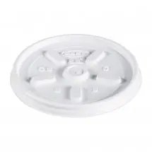Dart Plastic Vented Lids for Foam Cups, Bowls, 3.5 - 6 oz., 1000/Carton