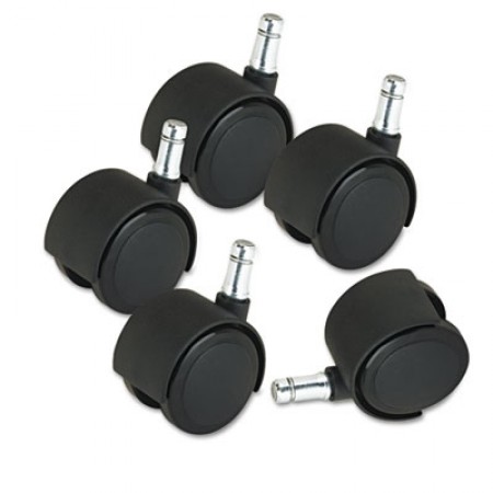Deluxe Duet Casters, Nylon, B and K Stems, 110 lbs/Caster, 5/Set