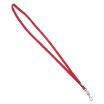 Deluxe Lanyards, J-Hook Style, 36" Long, Red, 24/Box