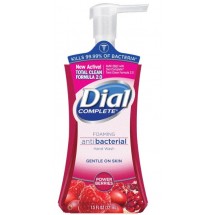 Dial Antibacterial Foaming Lotion Hand Soap Pump, Cranberry, 7.5 oz., 8/Case