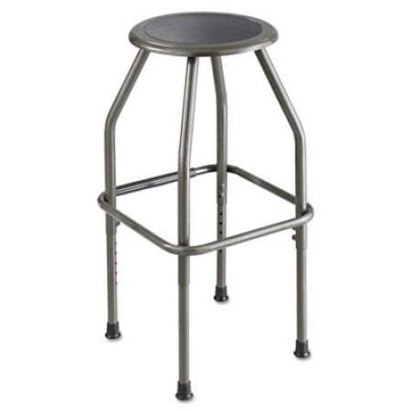 Safco Diesel Industrial Stool with Pewter Steel Frame and Padded Seat 30