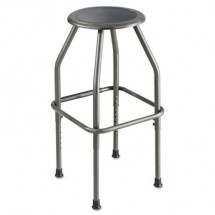 Safco Diesel Industrial Stool with Pewter Steel Frame and Padded Seat 30"H