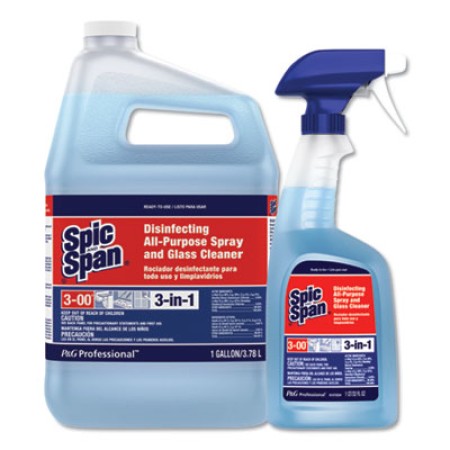 Disinfecting All-Purpose Spray & Glass Cleaner, Fresh Scent, 1 Gal Bottle, 3/Cartonn