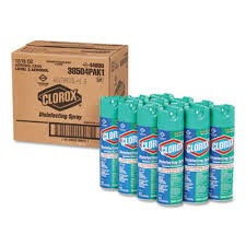 Clorox Disinfectant Spray, Aerosol, Fresh Scent, 19 oz. 12/Carton
