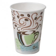 Dixie Perfectouch Individually Wrapped Paper Hot Cups, 8  oz., Coffee Dreams, 1000/Carton