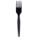Dixie Food Heavy Medium Weight Black Plastic Forks 1000/Carton