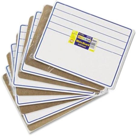 Dry-Erase Student Boards, 12 x 9, Blue/White, 10/Set