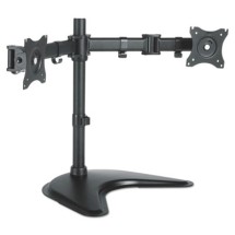 Dual Monitor Articulating Desktop Stand, 32w x 13d x 17.5h, Black