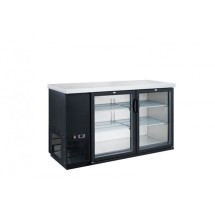 Dukers DBB48-H2 Two Swing Glass Door Refrigerated Black Back Bar Cooler 49&quot;
