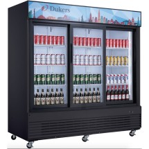 Dukers DSM-68SR Three Glass Door Sliding Refrigerated Merchandiser 78&quot;