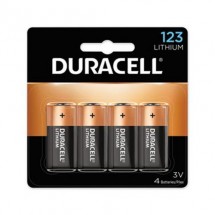 Duracell Specialty High-Power Lithium Batteries, 123, 3 V, 4/Pack