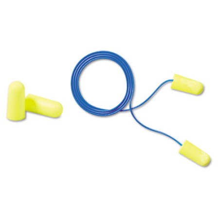 3M E-A-Rsoft Yellow Neon Soft Foam Earplugs, Uncorded, Regular Size, 200 Pairs