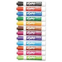 EXPO Low-Odor Dry-Erase Marker, Broad Chisel Tip, Assorted Colors, 16/Set