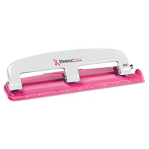 EZ Squeeze InCourage Three-Hole Punch, 12-Sheet Capacity, Pink