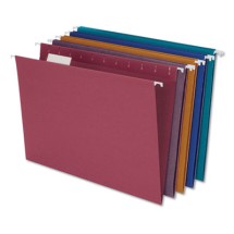 Earthwise by Pendaflex 100% Recycled Colored Hanging File Folders, Letter Size, 1/5-Cut Tab, Assorted, 20/Box