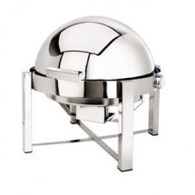Eastern Tabletop 3148 Pillard Square Stainless Steel Rolltop Round Chafer 8 Qt.