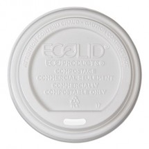 Eco-Products EcoLid Renewable/Compostable Hot Cup Lid, PLA, Fits 10-20 oz. Hot Cups, 800/Carton