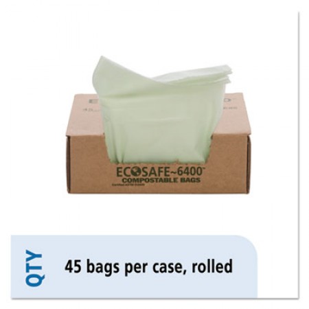EcoSafe-6400 Bags, 13 gal, 0.85 mil, 24