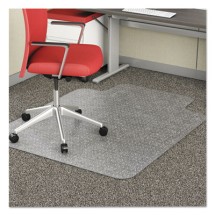 EconoMat Occasional Use Chair Mat for Low Pile Carpet, 46 x 60, Rectangular, Black