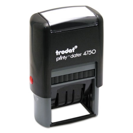 Economy 5-in-1 Date Stamp, Self-Inking, 1 x 1 5/8, Blue/Red