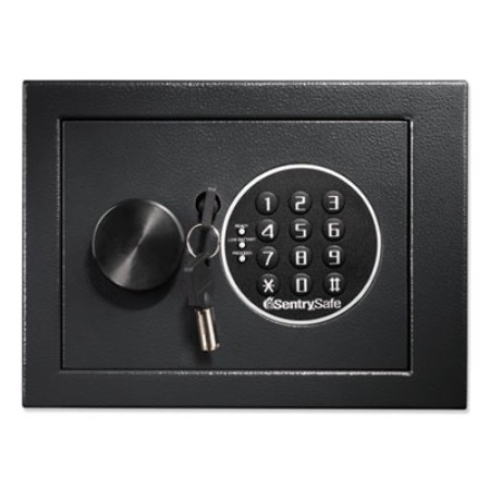 Sentry Safe Black Electronic Security Safe, 0.14 cu ft, 9w x 6.6d x 6.6h
