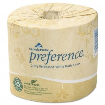 Preference Embossed 2-Ply Bathroom Tissue, 550 Sheets/Roll, 80 Rolls/Carton