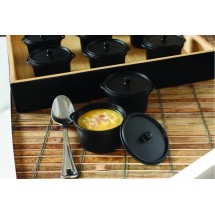 Emi Yoshi EMI-620 Black Micro Cooking Pot 2.7 oz. - 100 pcs