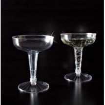 Emi Yoshi EMI-REC4-360 Clear Plastic Old Fashioned Champagne Glass 4 oz. - 30 doz