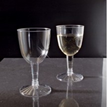Emi Yoshi EMI-REWG25-360 2 Piece Clear Plastic Wine Glass Retail Pack 5 oz. - 30 doz