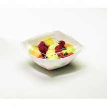 Emi Yoshi EMI-SB16LP PET Square Clear Plastic Serving Bowl Lid 16 oz. - 100 pcs