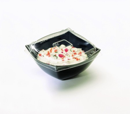 Emi Yoshi EMI-SB8LP PET Square Clear Plastic Serving Bowl Lid 8 oz. - 100 pcs