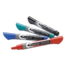 Quartet EnduraGlide Dry Erase Marker, Broad Chisel Tip, Assorted Colors, 4/Pack